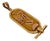 Egyptian Heiroglyphics Tablet 18K Yellow Gold Charm Pendant, 1950s For Sale