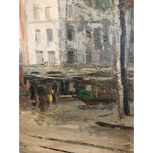 Herbert Theurillat, Carrefour de Rive un jour de pluie, Genève, 1920, Oil on Canvas, Framed For Sale - Image 6 of 13