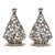Vintage Pair of Silverplate Christmas Tree Candle Holders For Sale