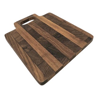 Mid 20th Century Danish Staved Teak Wood Charcuterie & Cheese Board For Sale