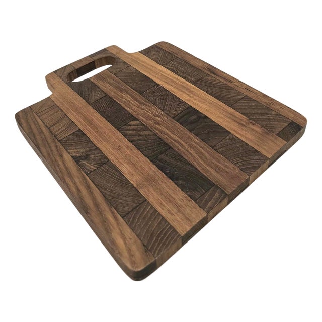Mid 20th Century Danish Staved Teak Wood Charcuterie & Cheese Board For Sale