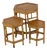 Vintage Bamboo and Rattan Nesting Tables, 1960s, Set of 3 For Sale