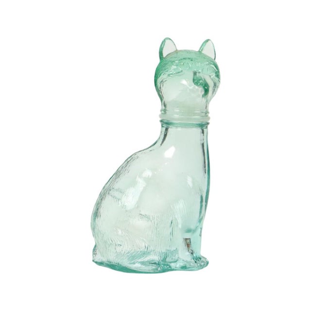 Small Glass Cat Carafe by Vetreria Etrusca Glassware, 1960s For Sale - Image 11 of 11