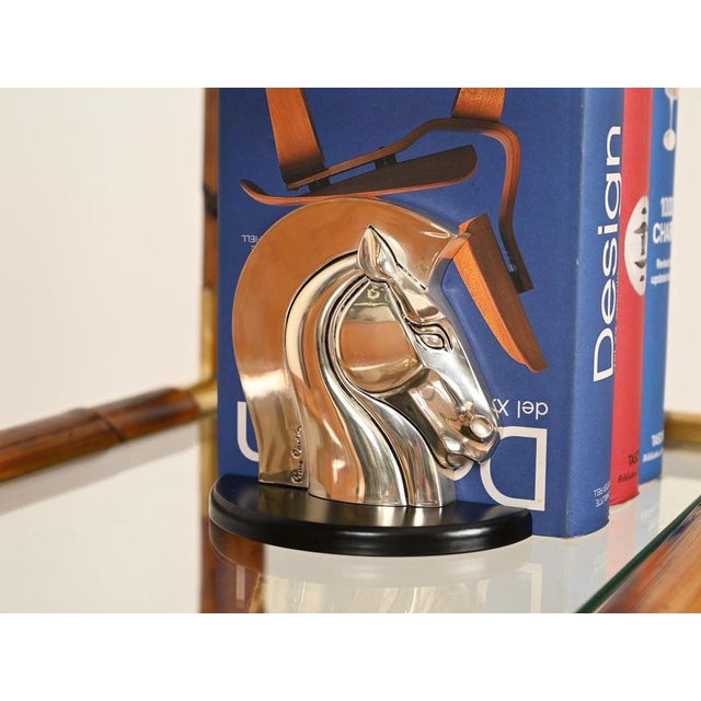 1970s Silver-Plated Horse Bookends by Pierre Cardin for Lamag, Italy, 1980s, Set of 2 For Sale - Image 5 of 16