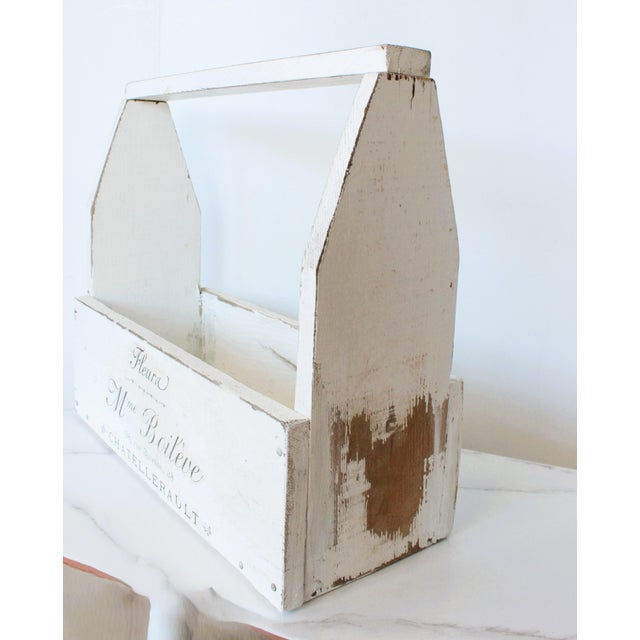 Farmhouse French Style Vintage Rustic Garden Caddy For Sale - Image 3 of 5