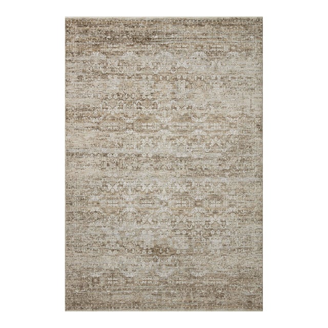 Amber Lewis x Loloi Honora Bark/ Dove 6'-7" x 9'-2" Area Rug For Sale