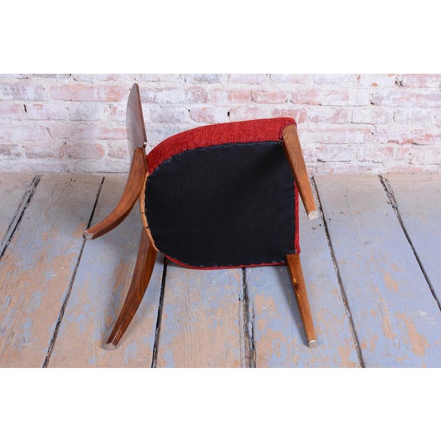 Czech Art Deco Chairs in Walnut by Jindrich Halabala for Up Zavody, 1940s, Set of 4 For Sale - Image 11 of 16