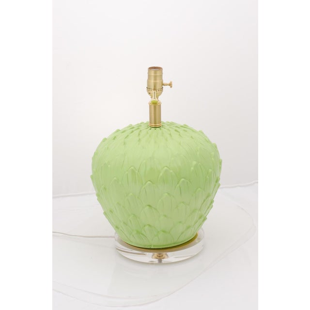 1960s 1960s Bold Mid-Century Artichoke Lamps With Brass & Lucite - a Pair For Sale - Image 5 of 9