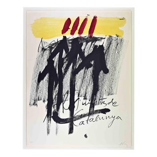 Antoni Tàpies, To the Masters of Catalonia, 1974, Lithograph For Sale