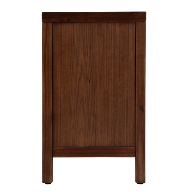 Wood Nora 25 in. W Rectangular Wood 3 Drawer Nightstand, Walnut For Sale - Image 7 of 11