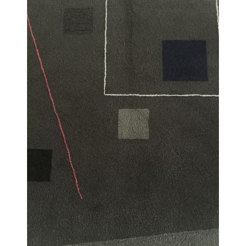 Textile Geometric Abstract Rug or Tapestry by Guy de Lussigny for Tisca France For Sale - Image 7 of 13