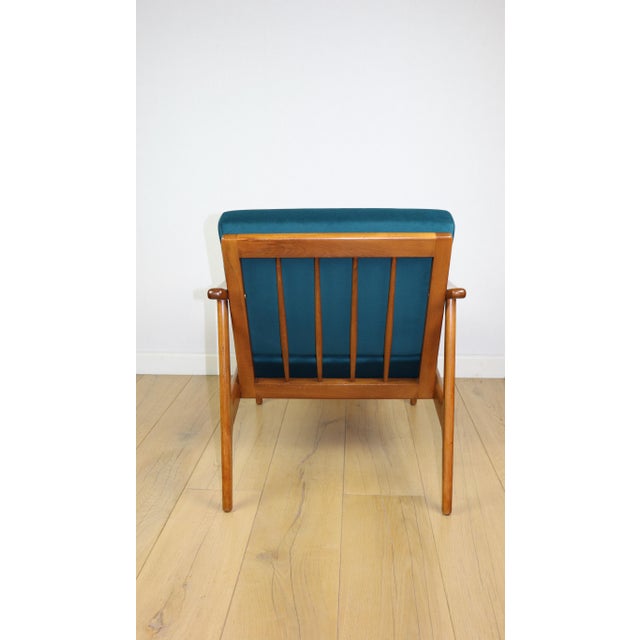 Vintage Danish Loft Lounge Chair in Sea Green, 1970s For Sale - Image 3 of 11
