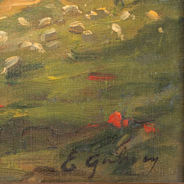 Shepherd and Flock in a Mountain Landscape, 1890s, Oil Painting on Canvas For Sale - Image 6 of 9