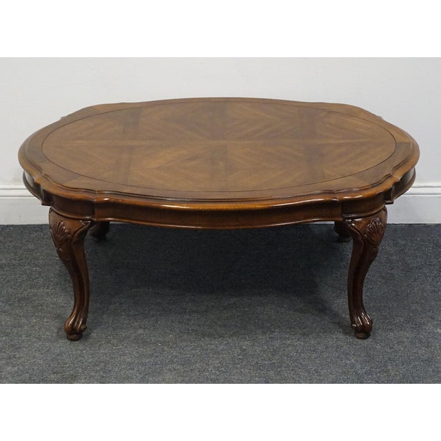 French Provincial Century Furniture Chardeau Collection French Provincial 42" Oval Accent Coffee Table For Sale - Image 3 of 8