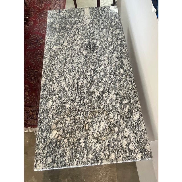 Late 19th Century French Iron + Granite Pastry Table For Sale - Image 4 of 6