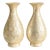 Pair of Tall Cream Capiz Shell Mosaic Decorative Vases For Sale