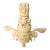 Vintage Asian Faux Ivory Vase With Ornate Sculptures and Dragon Handles For Sale