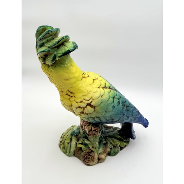 Italian Ceramic Cockatoo Figurine For Sale - Image 9 of 15
