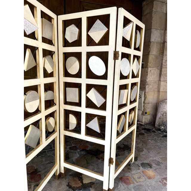 Vintage Geometric Screen, 1970s For Sale - Image 4 of 11
