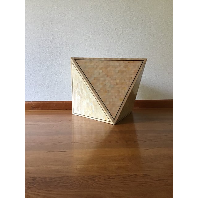 Maitland - Smith 1970s Attributed to Maitland Smith Tessellated Stone End Table, Side Table, Accent Table For Sale - Image 4 of 10