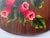 Vintage Hand Painted Floral Wood Wall Mirror Folk Art Pink Flowers For Sale - Image 6 of 9