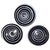 Offered is a set of 3 white swirl on black art glass plates hand-made for LEONARDO / glaskoch in Italy in the 1970s....