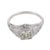 Art Deco 1930s Art Deco Diamond 18k White Gold Engagement Filigree Ring, Size 5.5 For Sale - Image 3 of 6
