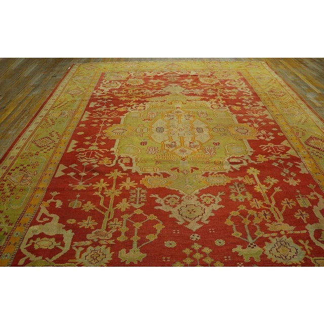 Late 19th Century Turkish Oushak Carpet ( 9' x 12' - 270 x 365 cm ) For Sale - Image 4 of 9