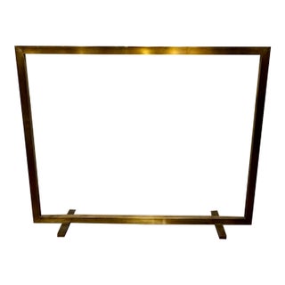 Modern Legacy Design Custom Brass Fire Screen For Sale