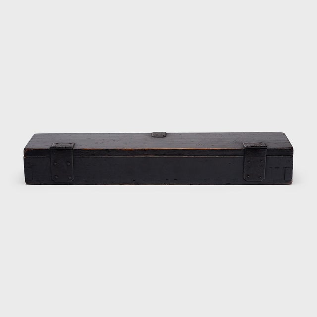 19th Century Chinese Black Lacquer Scholar's Box, C. 1850 For Sale - Image 5 of 5