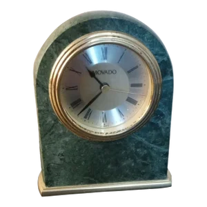 1970s Movado Marble Mantle Clock