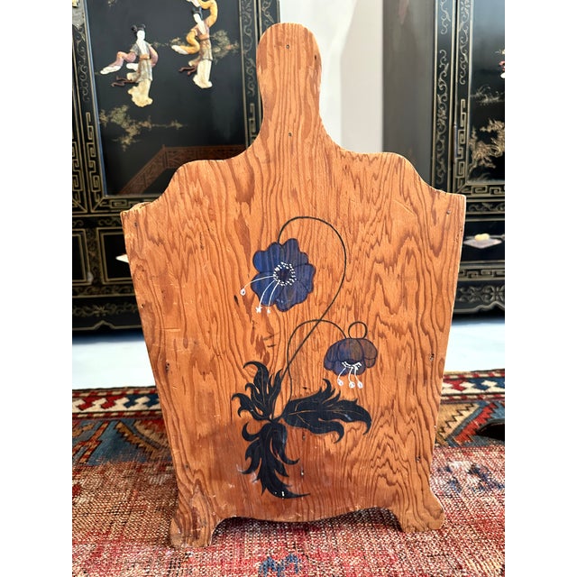 Early 20th Century Early 20th Century Handpainted Wood Magazine Rack For Sale - Image 5 of 5