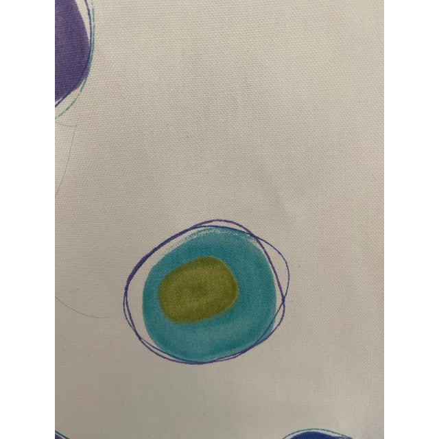 White Fabricut Circles Motif Fabric - 5 Yards For Sale - Image 8 of 8