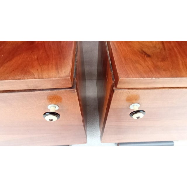 Art Deco Bedside Tables by Jindrich Halabala, 1940s, Set of 2 For Sale - Image 15 of 18