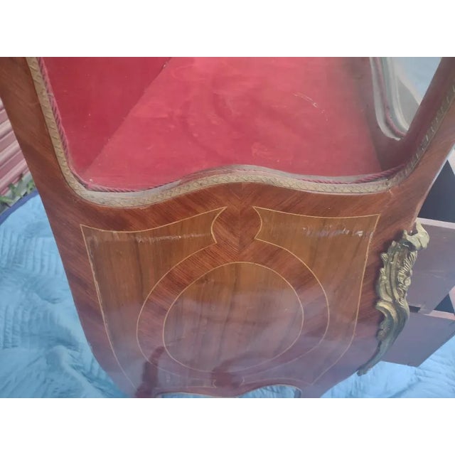 Late 20th Century French Empire Style Glass Fronted Display Cabinet For Sale - Image 9 of 10