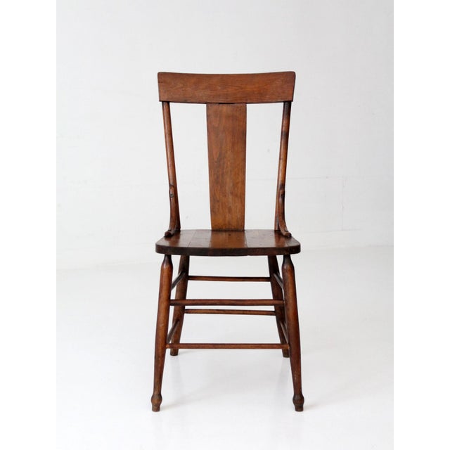 Antique American Splat Back Wood Chair For Sale - Image 9 of 10