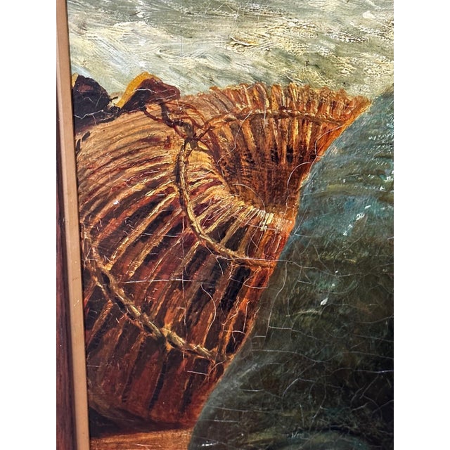 British Maritime 19th Century Oil Painting Cornish Fisherman With Catch by Richard Harry Carter For Sale - Image 17 of 17