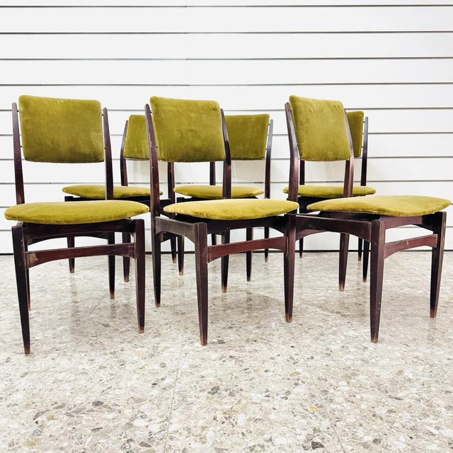 Gio Ponti Modern Dining Chairs in the style of Gio Ponti, 1960s, Set of 6 For Sale - Image 4 of 18