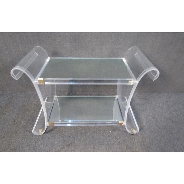 Unique Bar Cart in Lucite and Mirror For Sale - Image 13 of 13