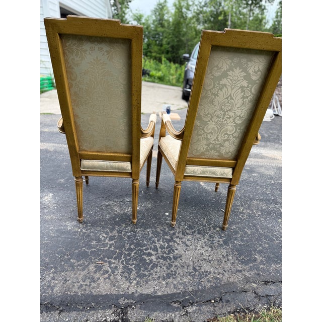 Mid 20th Century Pair of Louis XVI Style Armchairs For Sale - Image 4 of 12