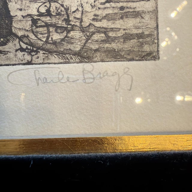 1970s Charles Bragg "Victory Party" Artist Proof Signed Etching Professionaly Framed For Sale In Los Angeles - Image 6 of 11