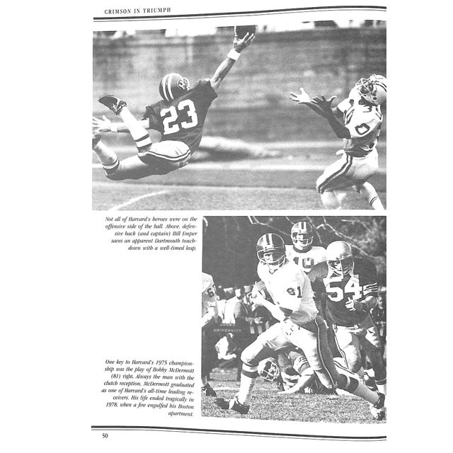 "Crimson in Triumph: A Pictorial History of Harvard Athletics, 1852-1985" 1986 Bertagna, Joe For Sale - Image 4 of 9