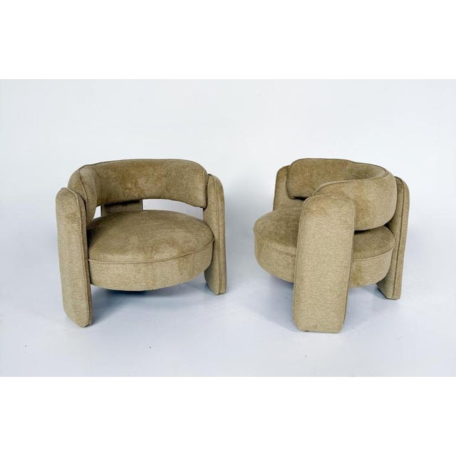 Contemporary Set of Vintage Italian Armchairs For Sale - Image 3 of 9