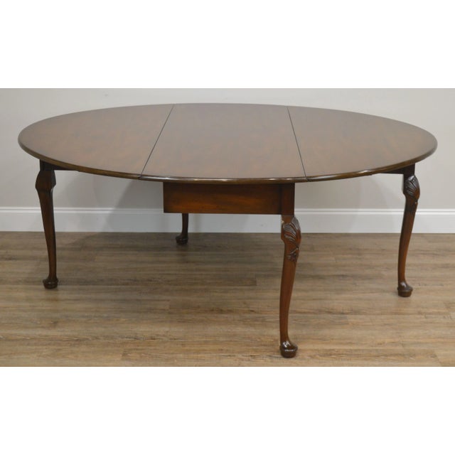 Kittinger Colonial Williamsburg Cw117 Mahogany Large Drop Leaf Gate Leg Dining Table For Sale - Image 12 of 13