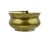 Vintage Round Gold Solid Brass Planter With Handle For Sale - Image 4 of 5