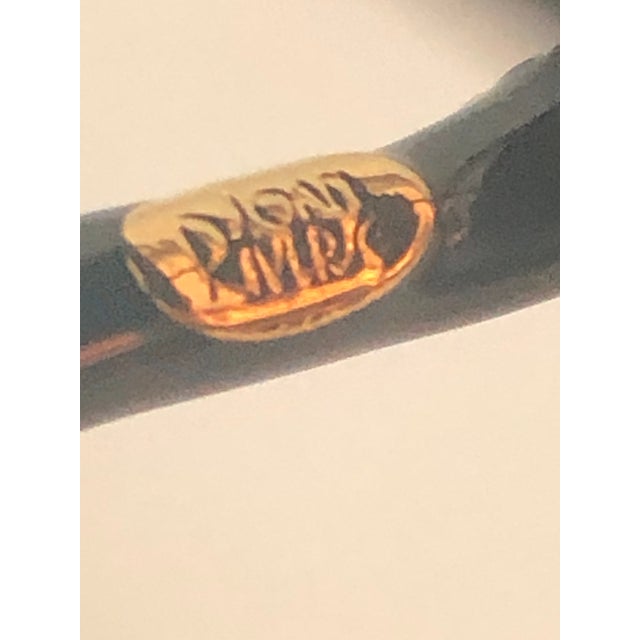 1980s 1980s Joan Rivers Black Enamel & Gold Rope Bangle Bracelet For Sale - Image 5 of 7