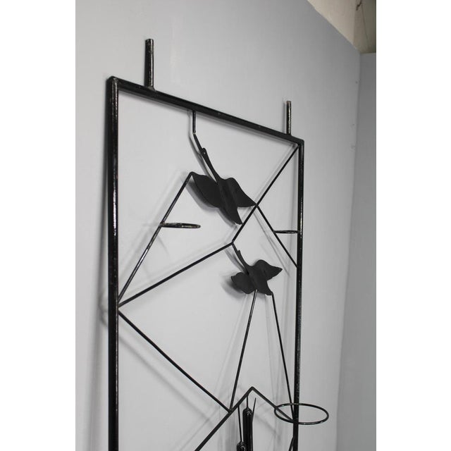 Mid-Century Black Metal Room Divider for Planters, 1970s For Sale - Image 6 of 16