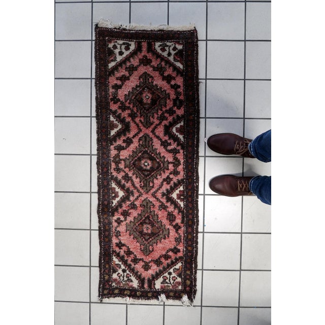 Textile 1960s, Handmade Vintage Uzbek Bukhara Runner 1.7' X 4.5' For Sale - Image 7 of 9