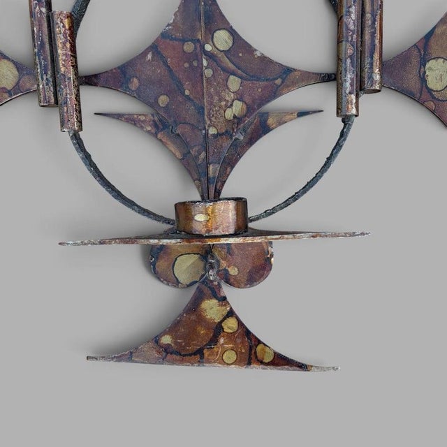 Danish Brutalist Wall Sculpture and Candleholder by Henrik Horst, 1970s For Sale - Image 4 of 9