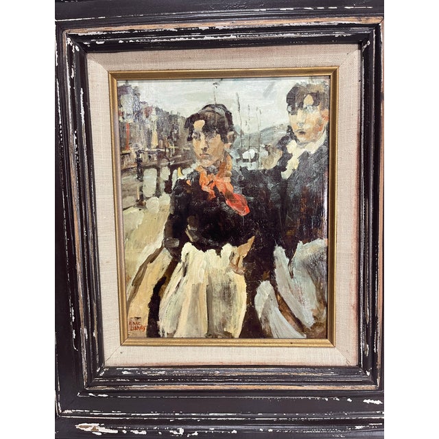 Two Maids in Amsterdam — After Isaac Israëls, C. 1894 — Hand-Textured Fine Art Print For Sale - Image 11 of 12